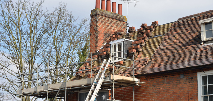 House Roof awaiting repair